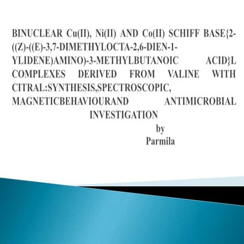 Binuclear cu(ii), ni(ii) and co(ii)