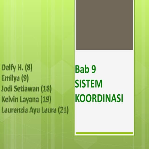 SISTEM KOORDIASI