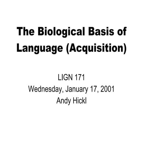 Bio Basis Of Language