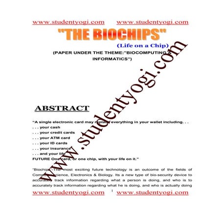 Bio Chip Paper Presentation