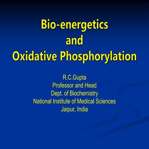 Oxidative phosphorylation