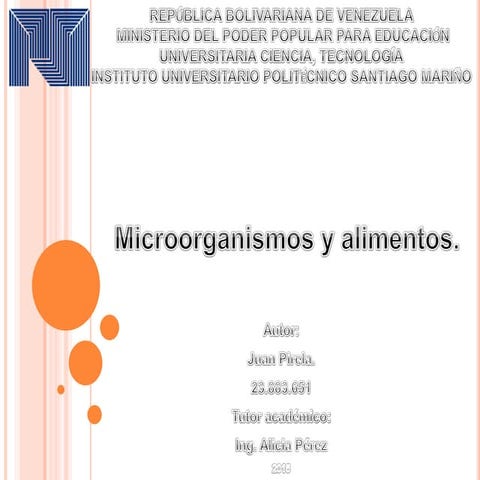Los alimentos y los microorganismos | PPTX