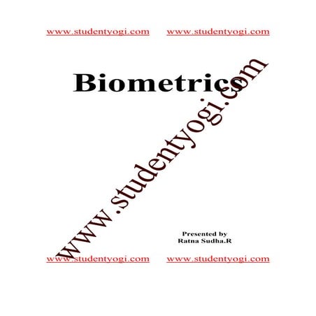 Bio Metrics Paper Presentation