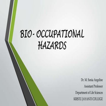 Bio occupational hazards | PDF