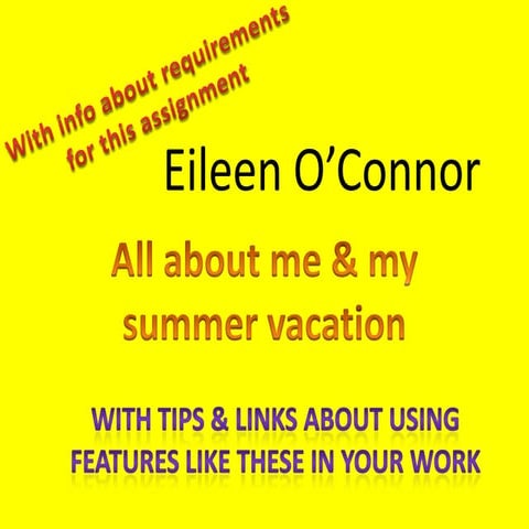 O'Connor- summer activities 2011