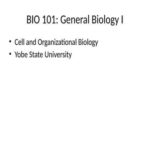 Comprehensive Introduction to Cell Biology and Living Organisms for BIO ...