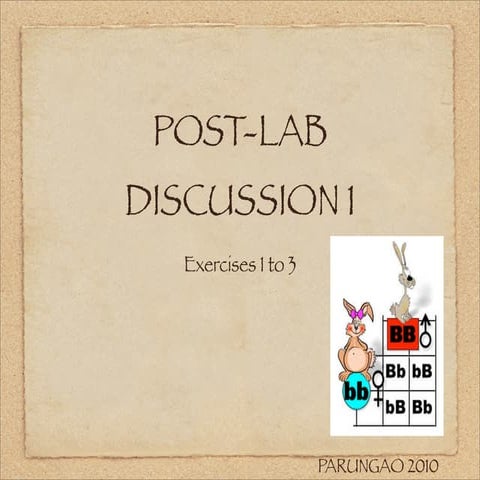 Bio 140 lab discussion 2010 ex 1 to 3