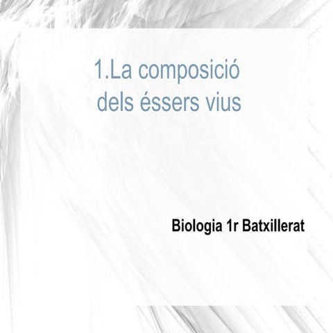 La composició dels éssers vius