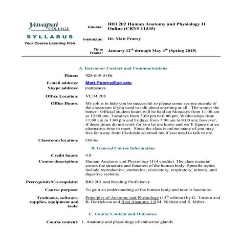 Bio 202 online syllabus spring 15