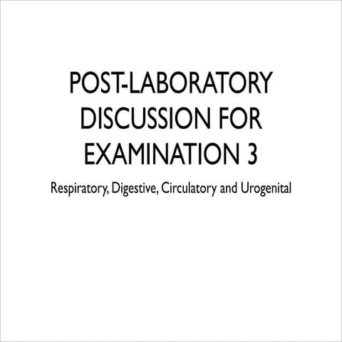 Bio 22 Post Lab Exam 3