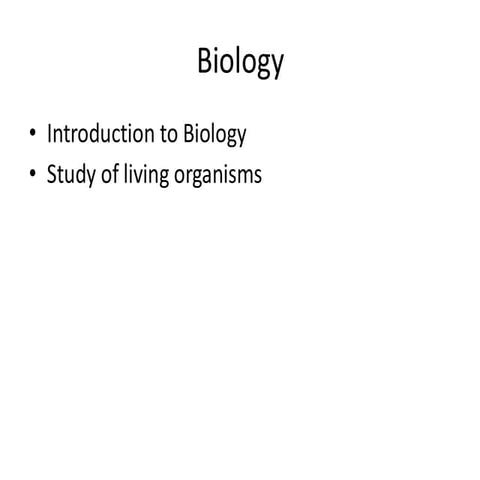 Biology is basic knowledge to initiate science | PDF