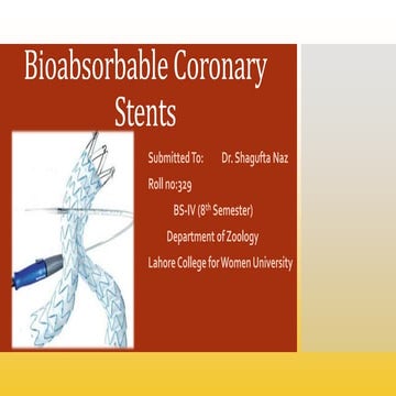 Bioabsorbalbe coronary stents