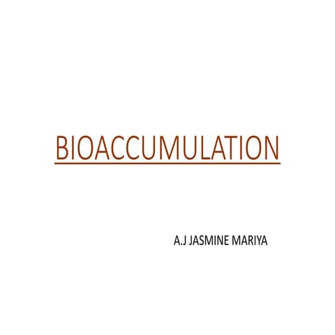 Bioaccumilation