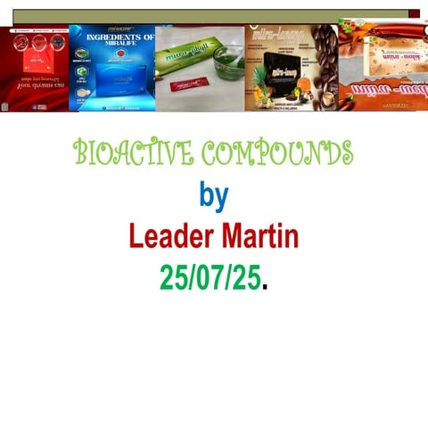 Bio Active compounds and a brief description .