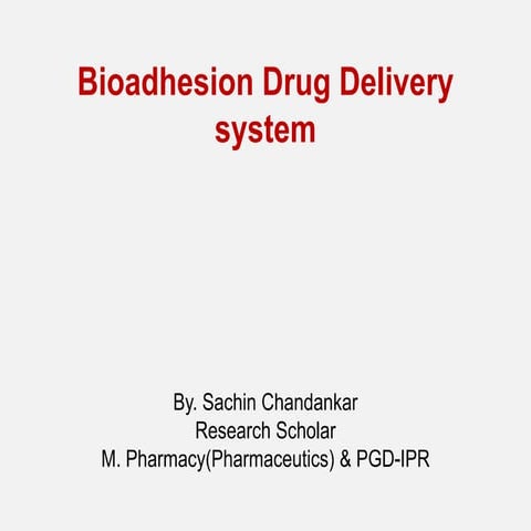 Bioadhesion Drug Delivery system