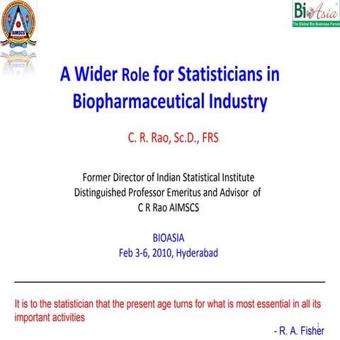 A Wider Role for Statisticians in Biopharmaceutical Industry
