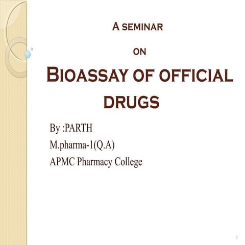 Bioassay 112070804012 | PPT