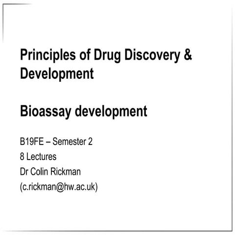 Bioassay development   part 4