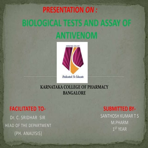 Bioassay of antivenom