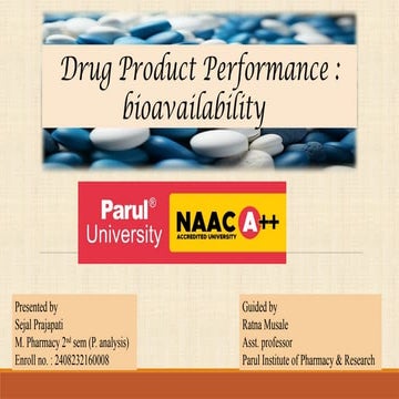 bioavailability studies in biopharmaceutics