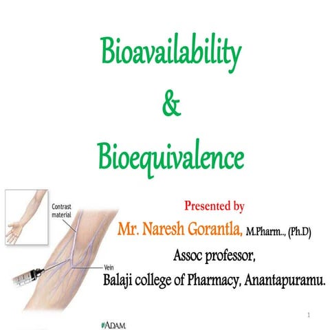 Bioavailability and bioequivalence