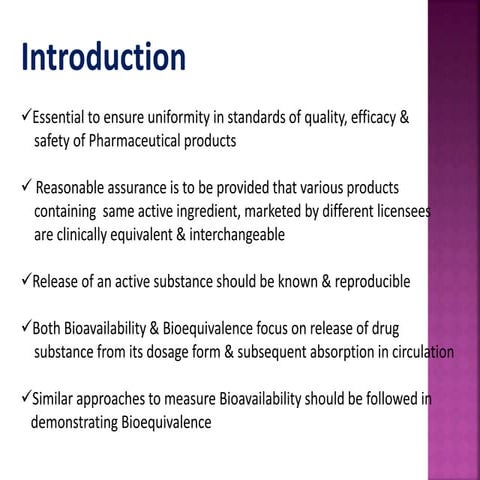 Bioavailability and bioequivalence new 11a
