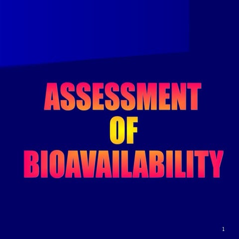 PHARMACY Bioavailability & Bioequivalance.ppt