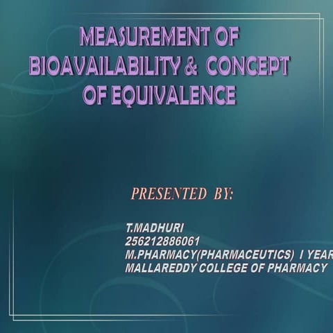 Bioavailability ppt