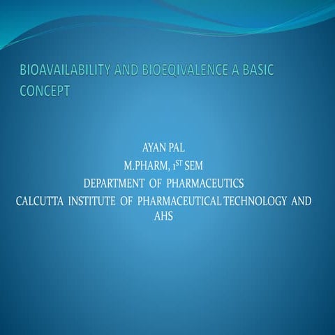 Bioavailability ppt