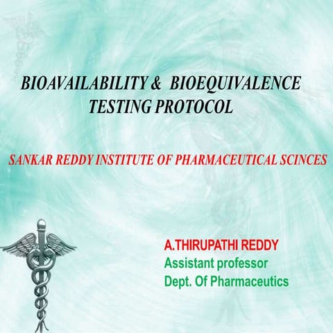 Bioavailability testing protocol