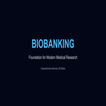 Biobanking | PPTX