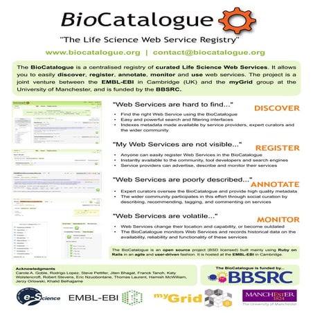 BioCatalogue Poster