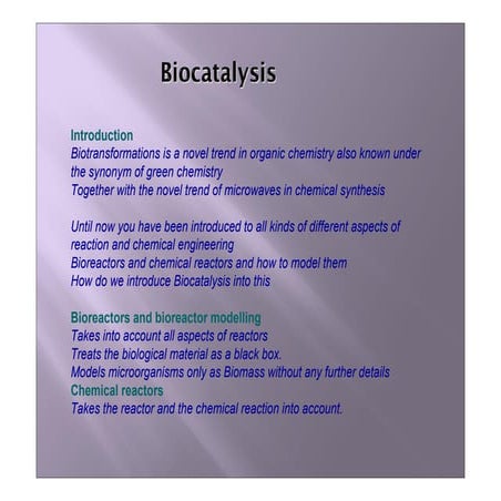 a brief description of biocatalysis of materials
