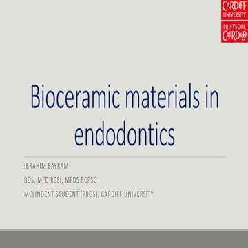 Bioceramic in dentistry ( Endodontics) | PPTX