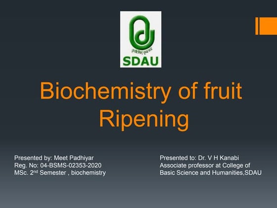 Role of ethylene in fruit ripening | PPT