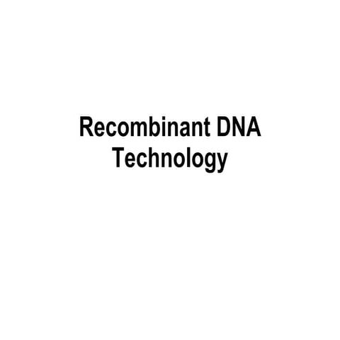 Biochem   recombinant dna technology(29.6.10)
