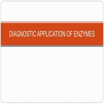 Diagnostic Application of enzyme ppt