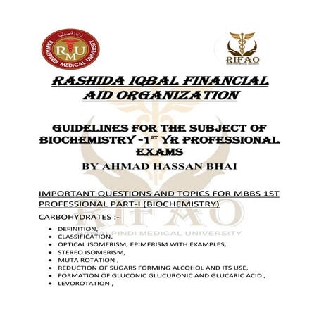 Biochem guideline rmu