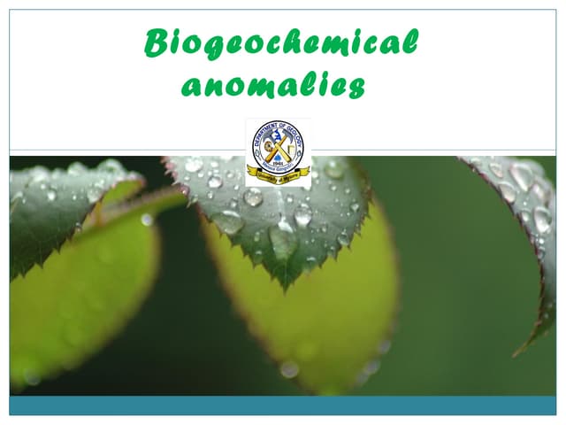 Biochemical anomolies 