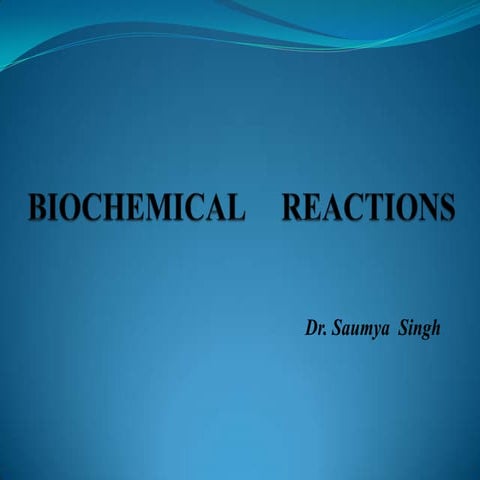 Biochemical     reactions