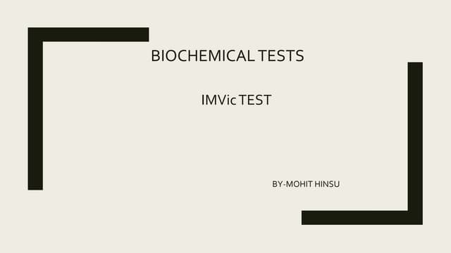 Indole production test