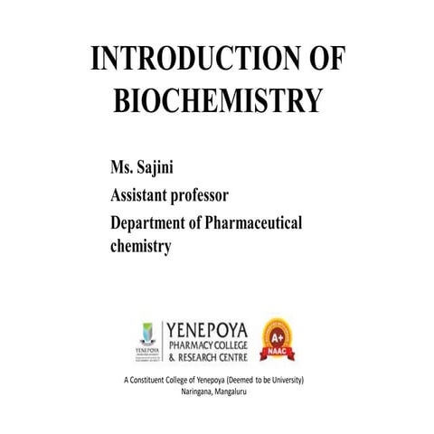 Introduction to Biochemistry – Cell Organelles, Functions & Applications in Pharmacy