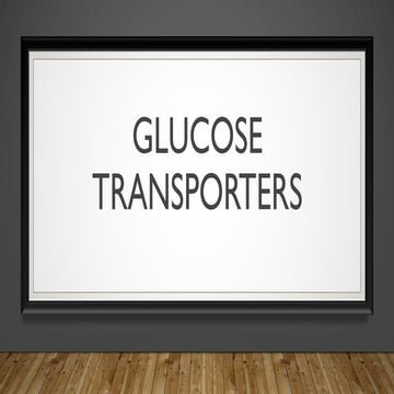 Biochemistry- Glucose transporters