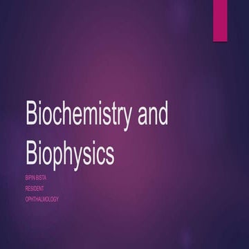 Biochemistry and biophysics of lens