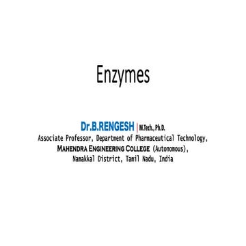 Biochemistry lecture notes enzymes