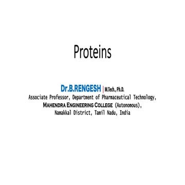 Biochemistry lecture notes proteins