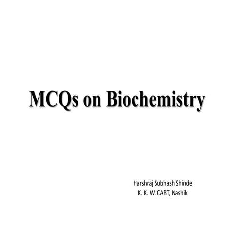 Biochemistry mc qs