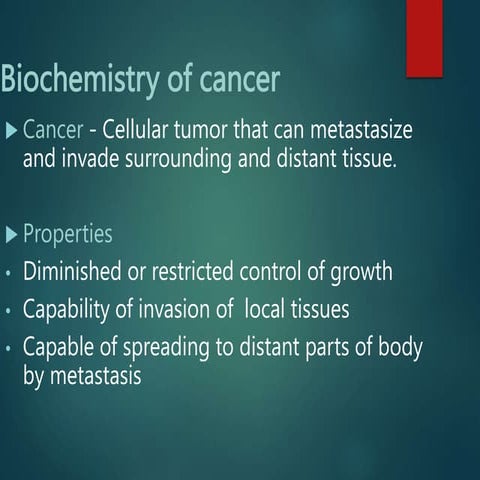 Biochemistry of cancer AND effect of factors on cancer growth.ppt