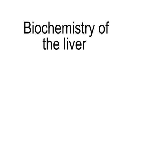 Biochemistry of liver&muscles