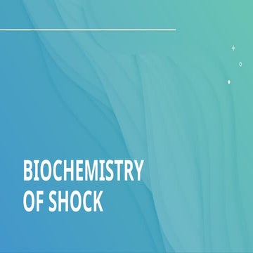 Comprehensive Biochemistry of Shock: Mechanisms and Metabolic Effects ...